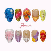 Sunset Tide ALSH0008 almond short press-on nails product view