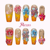 Sorbet Blossom COME0045 coffin medium press-on nails product view