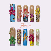 Seaside Charm SQLO0019 square long press-on nails product view