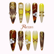 Gilded Shell STLO0041 stiletto long press-on nails product view