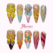Wildflower Drift STME0051 stiletto medium press-on nails product view