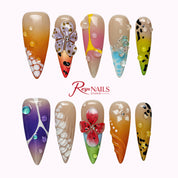 Nectar Mosaic STME0052 stiletto medium press-on nails product view