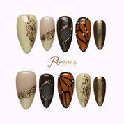 Monarch Gilded Veil ALME0022 almond medium press-on nails product view