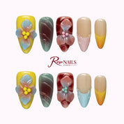 Pastel Lotus Wine ALME0061 almond medium press-on nails product view