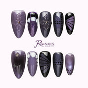 Lavender Noir Web ALME0116 almond medium press-on nails product view