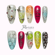 Aurora Chrome Bloom ALME0154 almond medium press-on nails product view