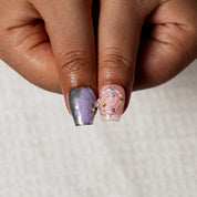 Pastel Safari Mosaic COSH0011 press-on nails hand model scene view 3