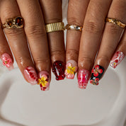 Cherry Foil COSH0015 press-on nails hand model scene view 1