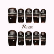 Noir Eclipse Star SQME0020 square medium press-on nails product view