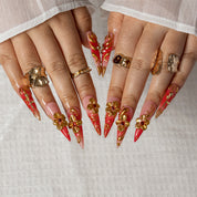 Crimson Regalia STLO0004 press-on nails hand model scene view 2