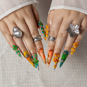 Island Petals STLO0008 press-on nails hand model scene view 1
