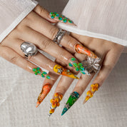 Island Petals STLO0008 press-on nails hand model scene view 2