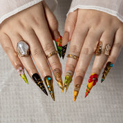 Golden Bazaar STLO0021 press-on nails hand model scene view 2