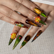 Ladybug Eden STLO0022 press-on nails hand model scene view 2