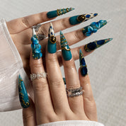 Sapphire Regalia STLO0023 press-on nails hand model scene view 1