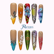 Prism Butterfly Garden STLO0025 stiletto long press-on nails product view