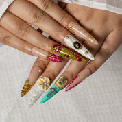 Meadow Relic STLO0042 press-on nails hand model scene view 2