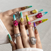 Candy Bloom Charm STLO0047 press-on nails hand model scene view 1