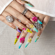 Candy Bloom Charm STLO0047 press-on nails hand model scene view 2