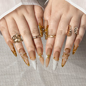 Baroque Pearl STLO0049 press-on nails hand model scene view 2