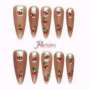 Tiny Cherry Vine STME0016 stiletto medium press-on nails product view